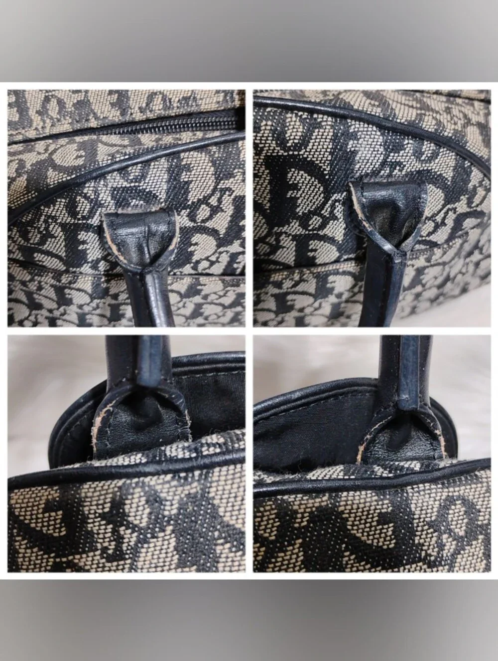 SALE! Christian Dior Trotter Double Saddle Canvas/Leather Discontinued Handbag